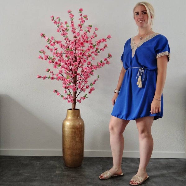 Zomertuniek Kobaltblauw V-Hals