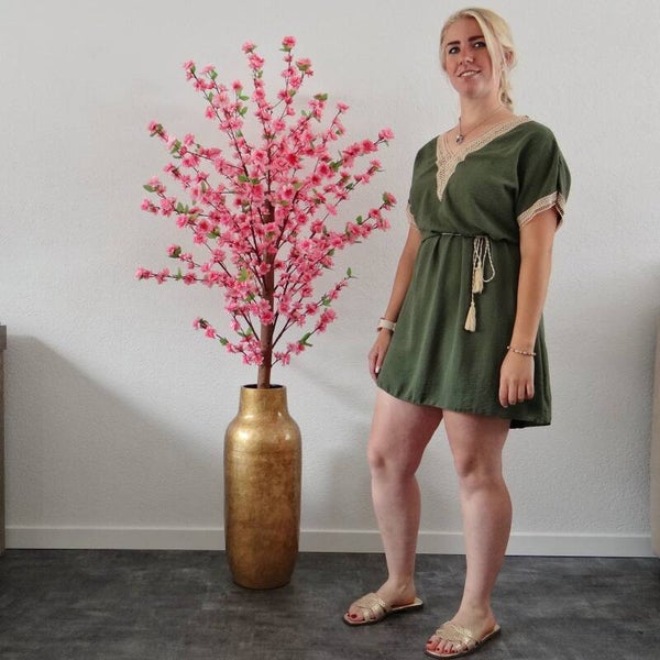 Zomertuniek Legergroen V-Hals