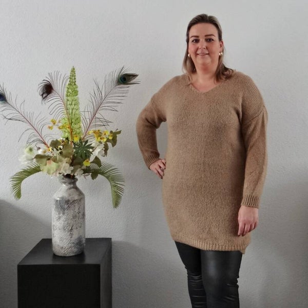 Gebreid Tuniek Lichtbruin