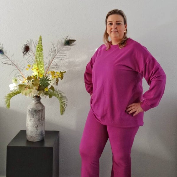 Joggingpak Paars met Flairpants