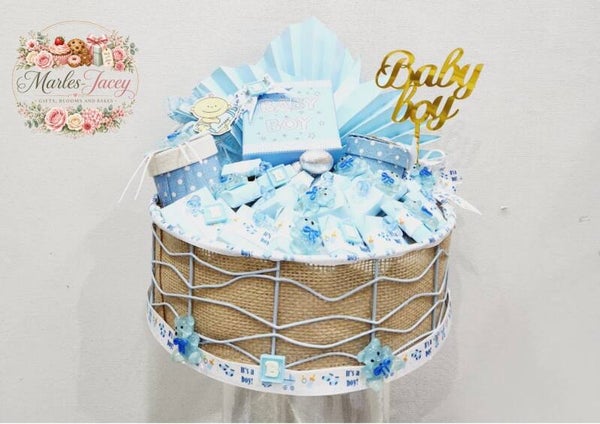 Baby Boy Celebration Basket