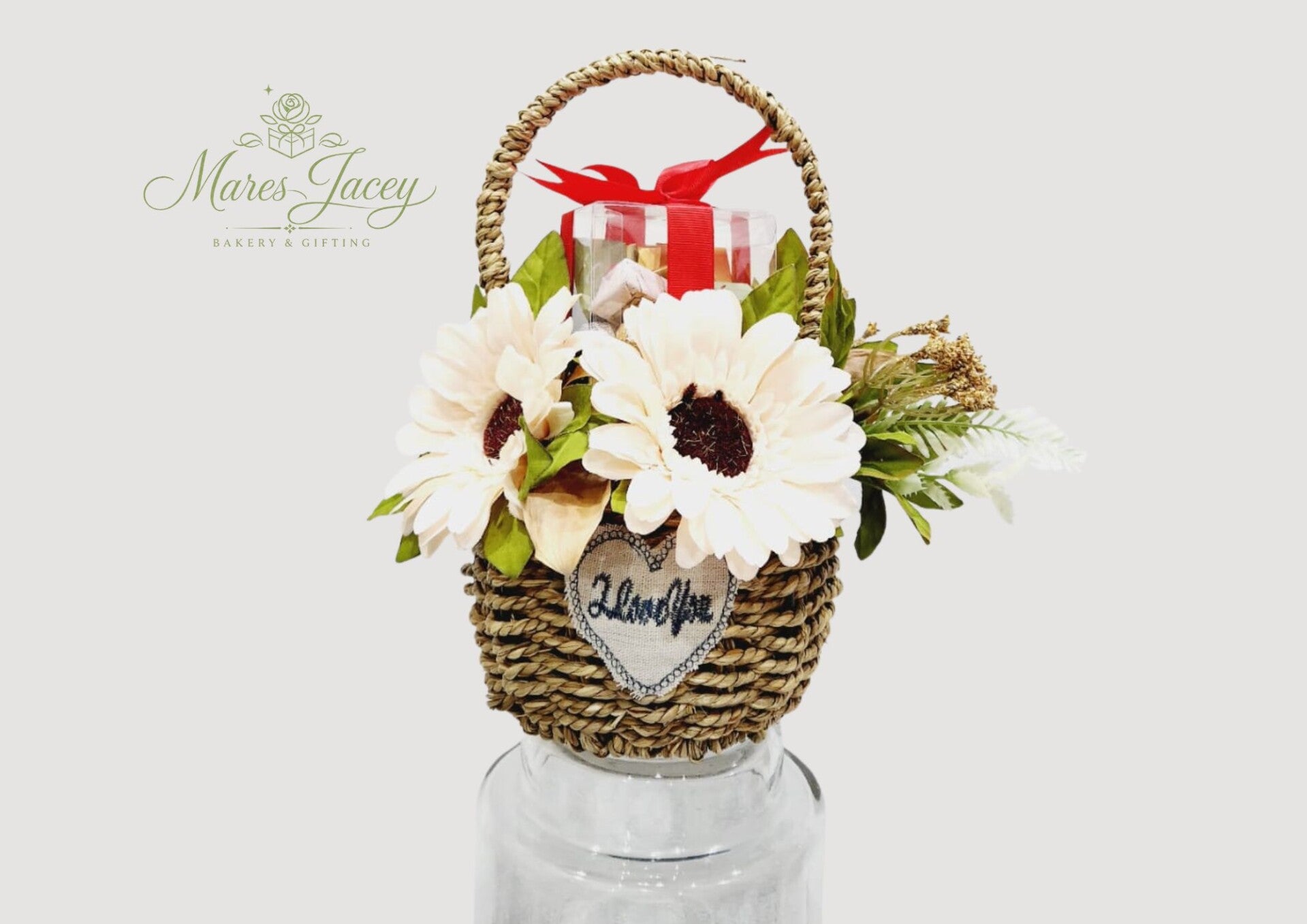 Rustic Sunflower Basket Gift