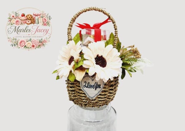 Rustic Sunflower Basket Gift