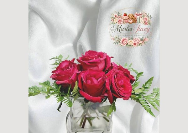 Crimson Rose Vase Arrangement