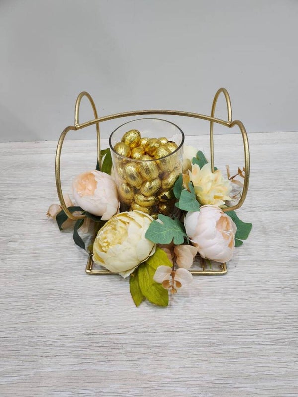 Golden Chocolate Floral Stand