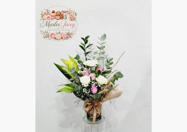 Elegant Pastel Garden Vase