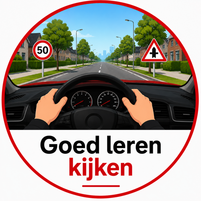 Goed leren kijken tijdens het autorijden
