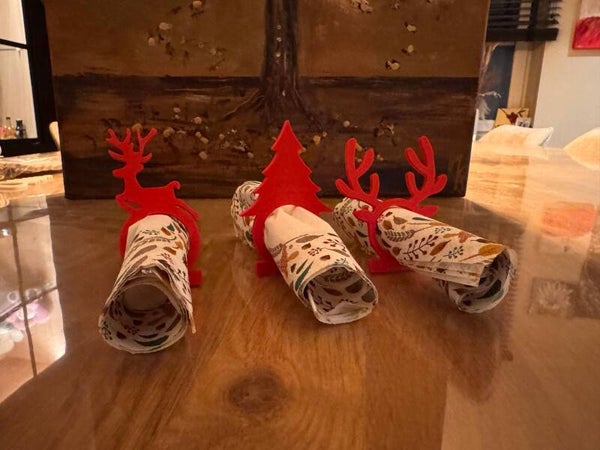 Set servetringen rood kerst