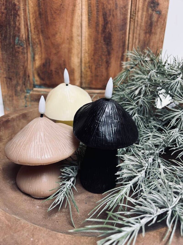 Led kaars paddenstoel lang