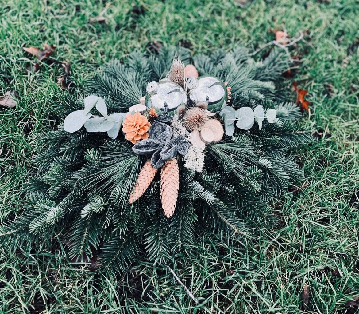 Memoriam kerst inclusief witte kaars
