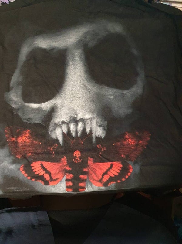 Moth & Skull  T-shirt  XL