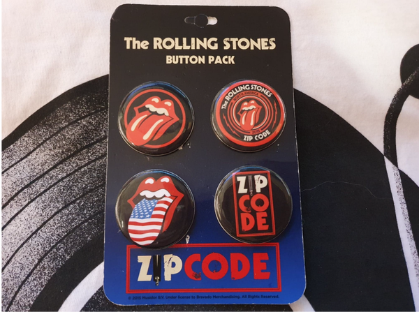 Rolling Stones "Zip Code " Button Pack