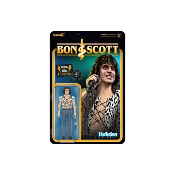 Bon Scott Reaction Action Figure Wave 02 Bon Scott (Leopard Print) 10 Cm