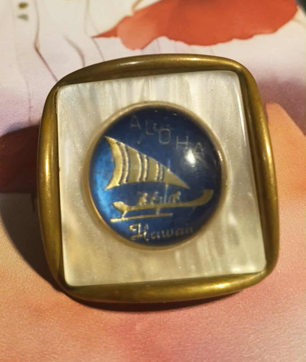 Bola Tie Hawaii Aloha Blue Ship