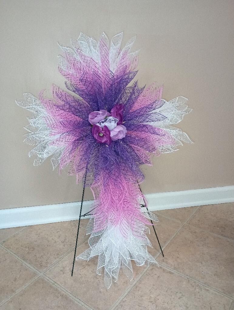 Big Cross Grave Decor/Wreath