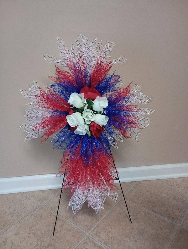 Small Cross Grave Decor