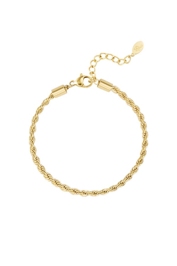 Armband jasseron gedraaid - Goud