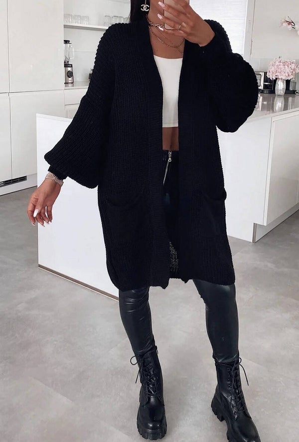 Gilet long "SOPHIE NOIR