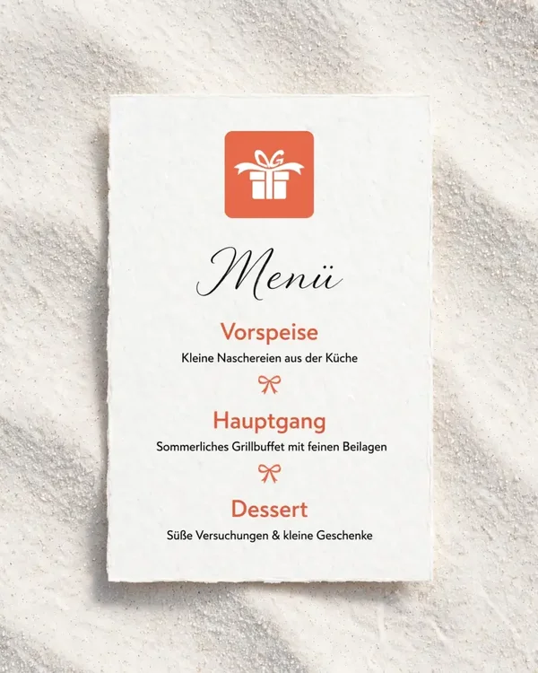The little Event - Menükarte The little Gift