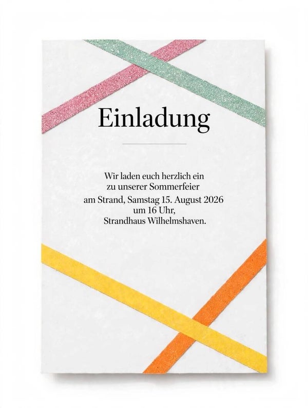 The litte Event - Einladung gestreift