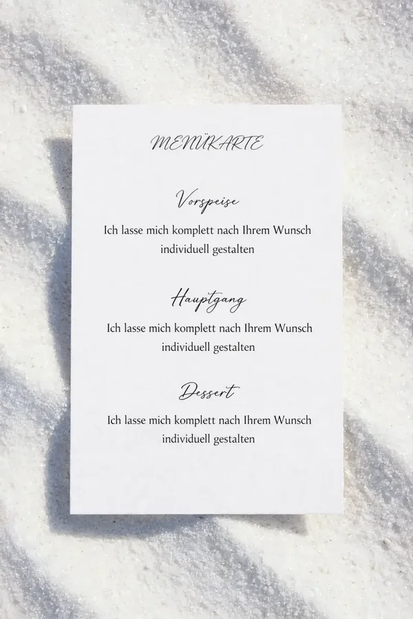 The little Event - Menükarte individualisierbar