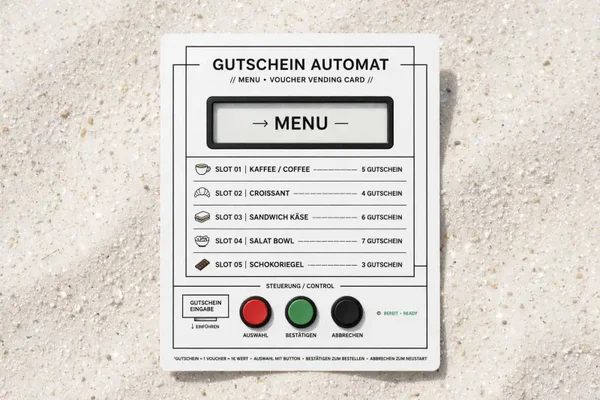 The litte Event - Menükarte Spielautomaten