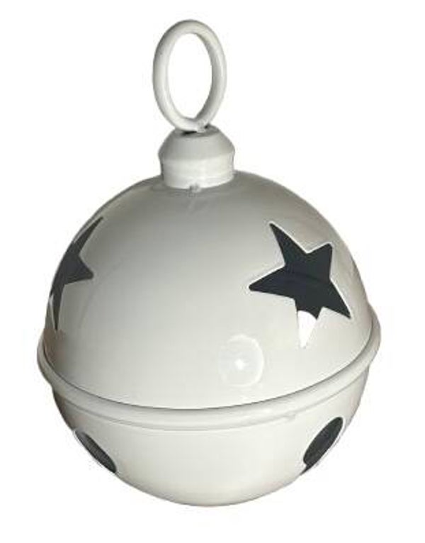 Cascabel blanco en forma de esfera 30cm