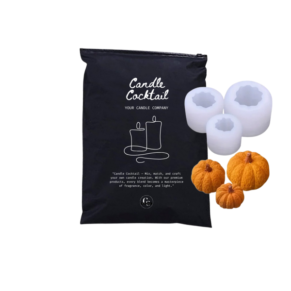 Kaarsenmallen | 3 Realistische Pompoenen