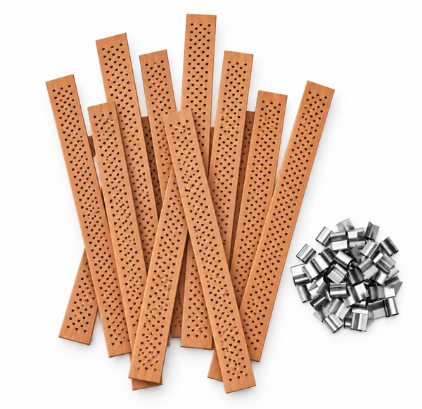 Houten Lont | Extra Knisperend | Incl. Lontvoetjes | Candle Cocktail®