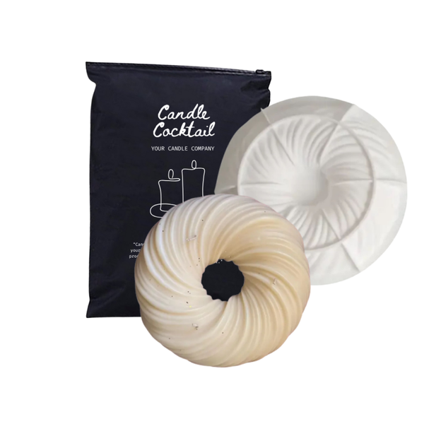 Kaarsenmal | XL Gedraaide Donut Mal | Candle Cocktail®