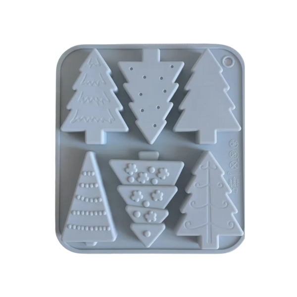 Kaarsenmal | 6 Kerstbomen Mat | #444