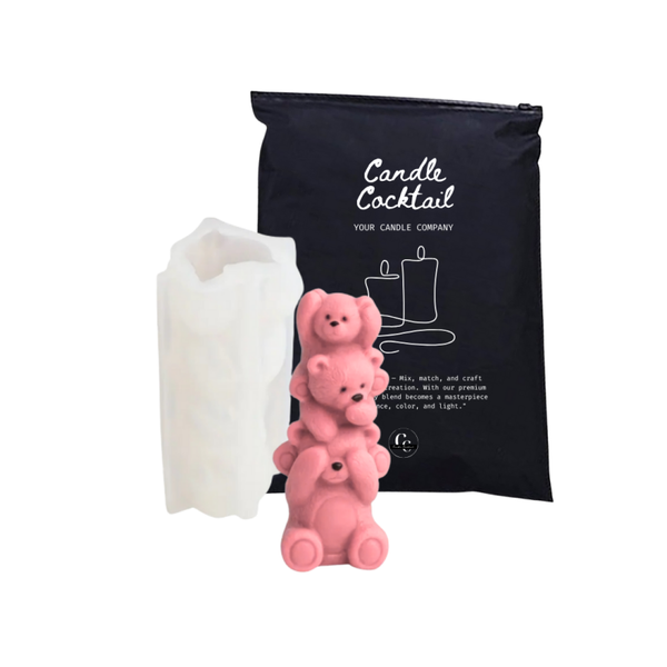 Kaarsenmal | 3 Gestapelde Beertjes | Candle Cocktail® | #173