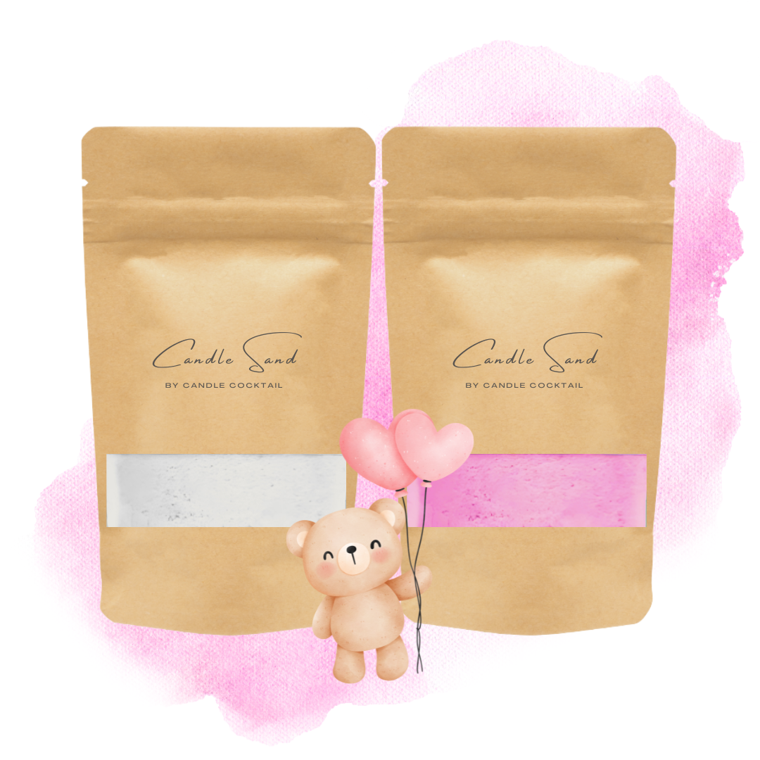 Candle Cocktail® | Kaarsenzand Set 2 | Romantic Rose & Bubblegum Pink