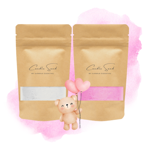 Candle Cocktail® | Kaarsenzand Set 2 | Romantic Rose & Bubblegum Pink