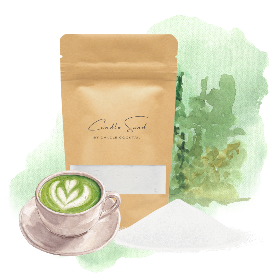 Candle Cocktail® Geurend Kaarsenzand | Morning Matcha | Incl. Lontjes