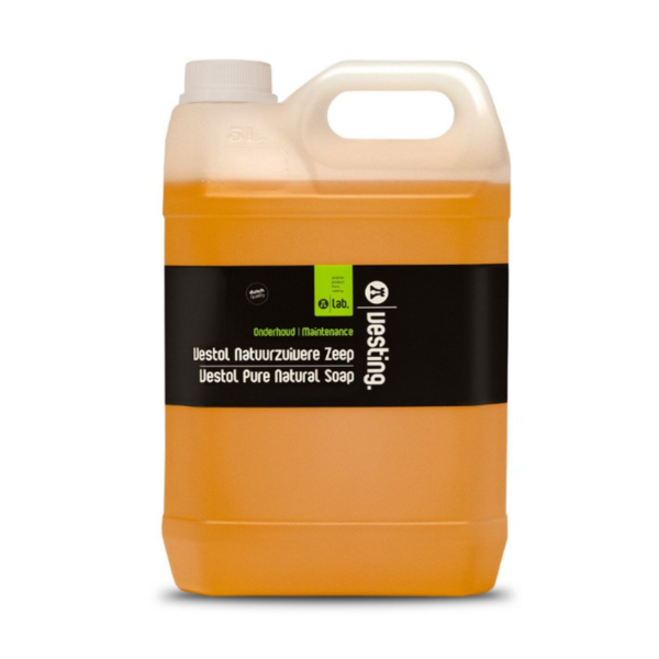 Vesting Natuurzeep Naturel – 5 Liter – Parfumvrij & Milieuvriendelijk – Universele Parketzeep voor Reiniging en Onderhoud van Alle Geoliede Houten Vloeren