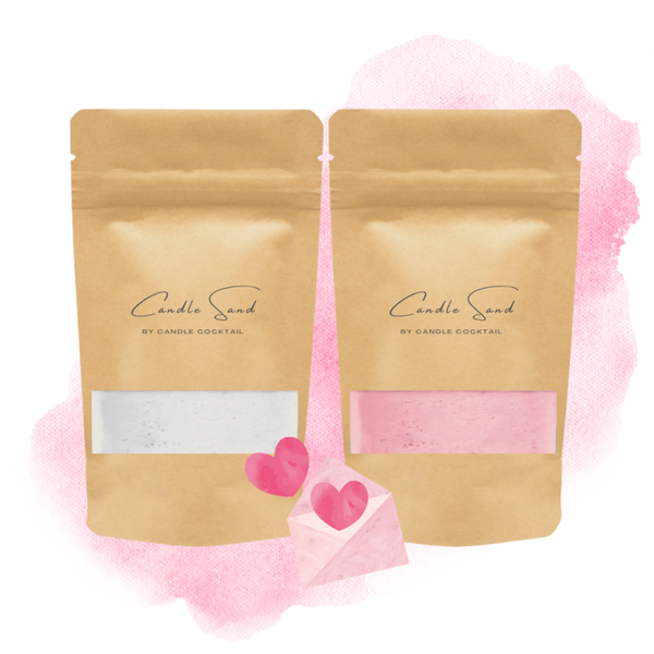 Candle Cocktail® | Kaarsenzand Set 4 | Romantic Rose & Coral Pink