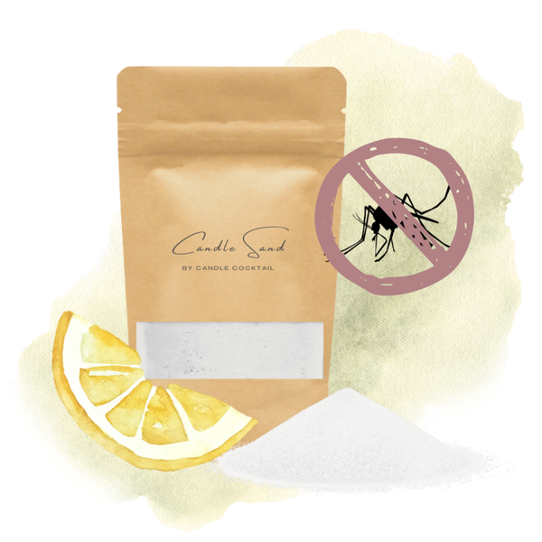 Candle Cocktail® Anti Muggen Geurend Kaarsenzand | Citronella | Incl. Lontjes