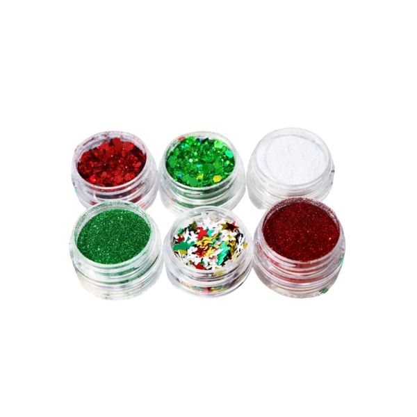 Kerst Glitter | 6 Potjes