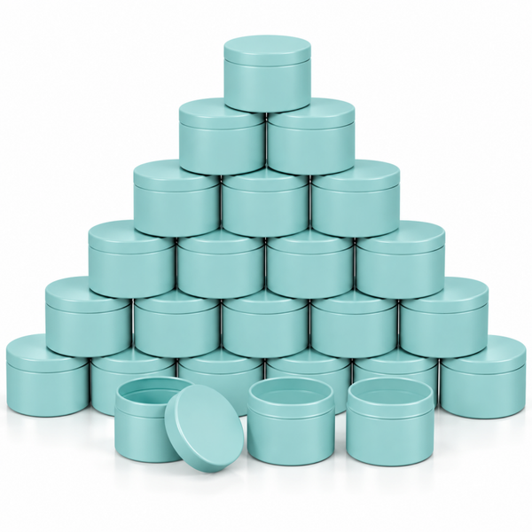 Luxe Kaarsenpotjes | Aqua Blauw