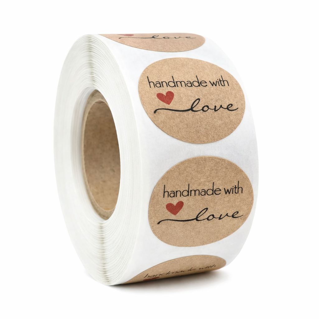 Handmade With Love stickers | 500 st.