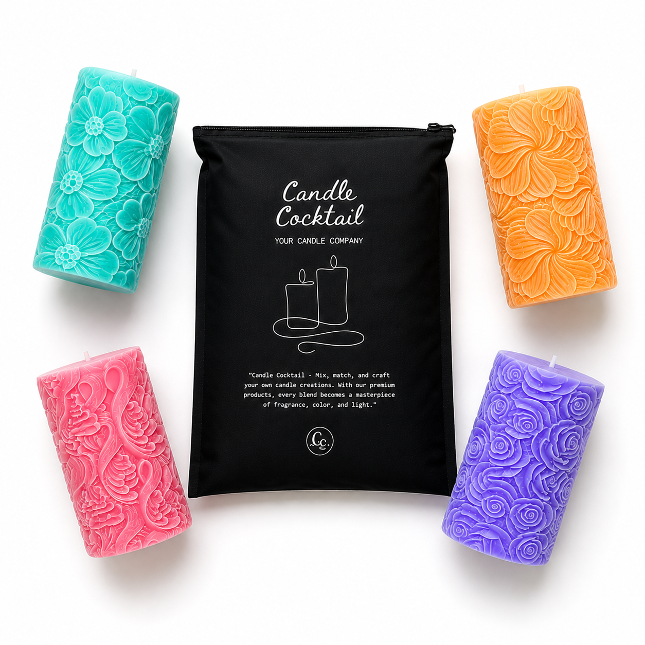Kaarsenmallen | 4 Deluxe Stompen Set | Candle Cocktail®