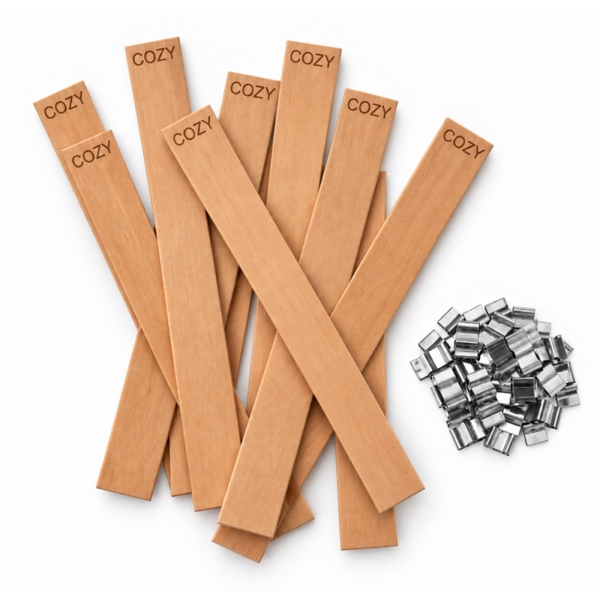 Houten Lont | 'COZY' | Candle Cocktail® | Incl. Voetpitjes