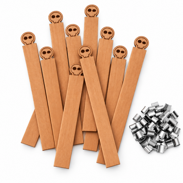 Houten Lont | Skelet | Incl. Lontvoetjes | Candle Cocktail®