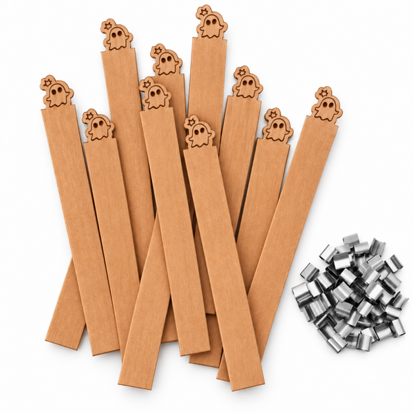 Houten Lont | Spookje | Incl. Lontvoetjes | Candle Cocktail®