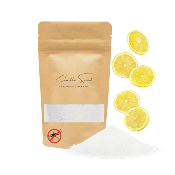 Candle Cocktail® Anti Muggen Geurend Kaarsenzand | Citronella | Incl. Lontjes