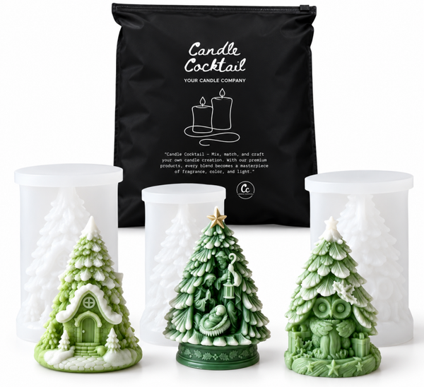 Kaarsenmallen | 3 Magische Kerstbomen | Candle Cocktail®