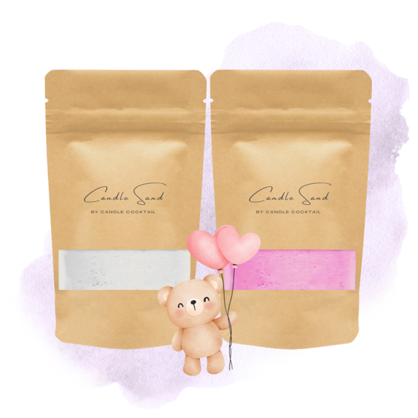 Candle Cocktail® | Kaarsenzand Set 2 | Romantic Rose & Bubblegum Pink