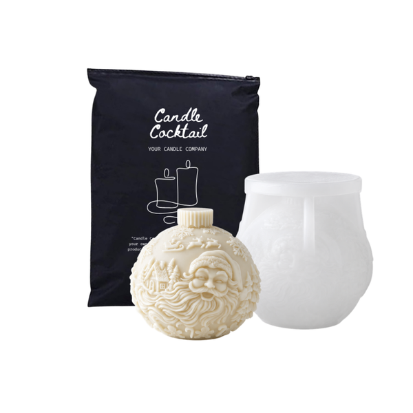 Kaarsenmal | Kerstbal Santa | Candle Cocktail® | #437