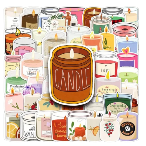 Geurkaars Stickers | 50 Stuks